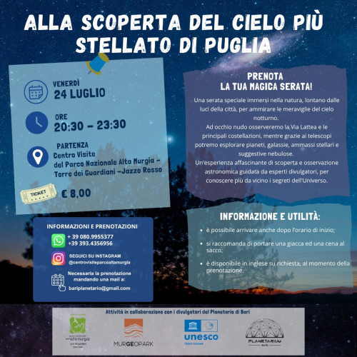 Alla scoperta del cielo più stellato di Puglia